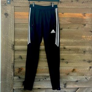 Mens Small Adidas Tapered Soccer Pants in Black
